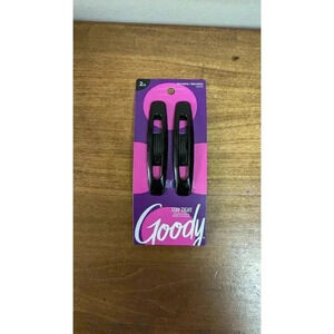 Goody Large Hair Barrettes, 2-Count - Slideproof and Lock-In Place (New)